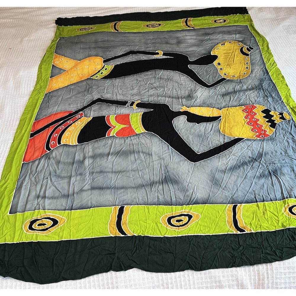 NWT Lost River Clothing Co. Hand Painted Sarong Bold Colors 42" x 62"